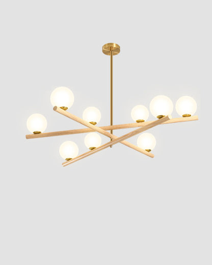 WOMO Globe Wood Chandelier-WM2327