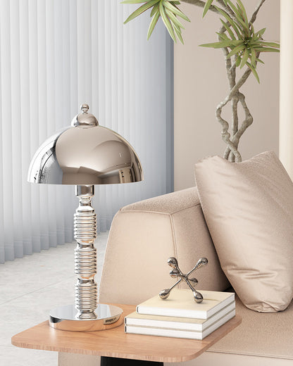 WOMO Dome Column Chrome Table Lamp-WM8047