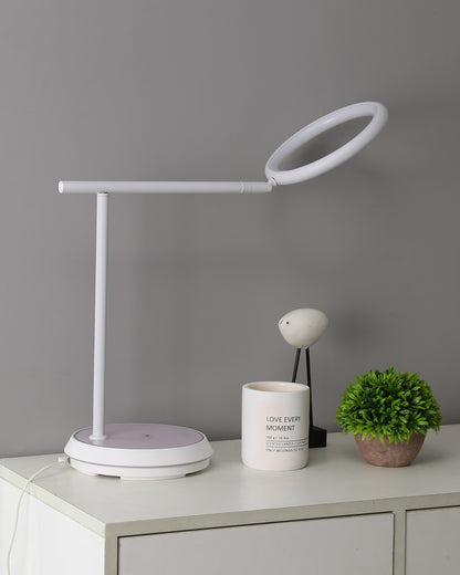 WOMO Dimmable Touch Round Desk Lamp with Wireless Charger-WM8042