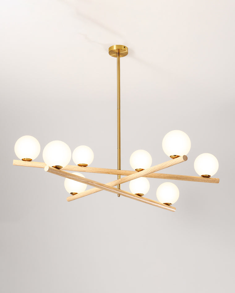 WOMO Globe Wood Chandelier-WM2327