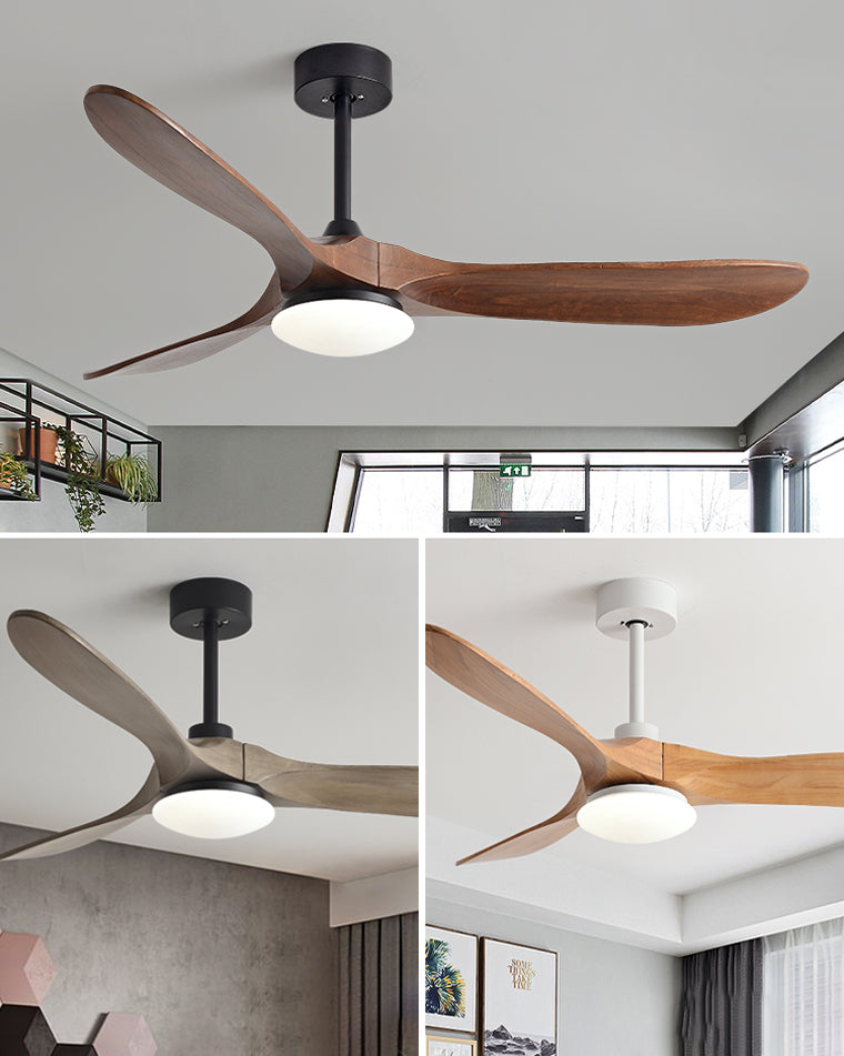 WOMO 52" Propeller Wood Ceiling Fan Lamp-WM5008