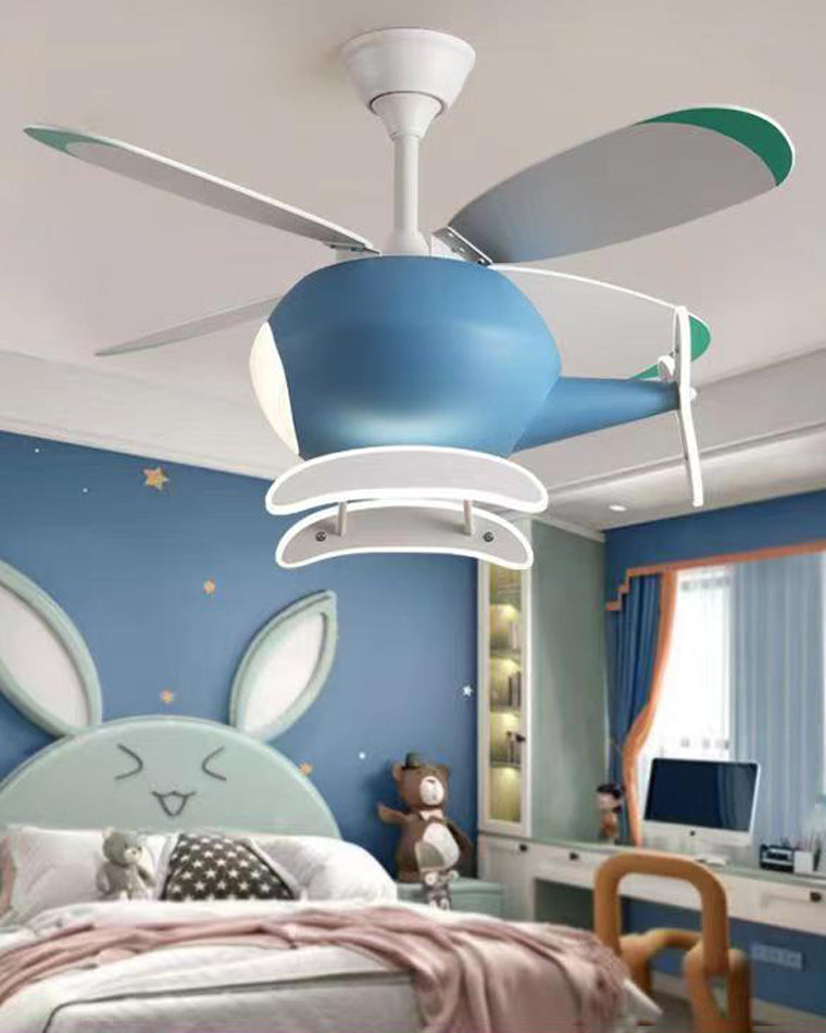 WOMO Airplane Children Ceiling Fan Lamp-WM5007