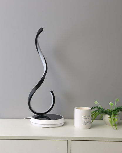 WOMO Dimmable Infinity Sculptural Table Lamp with Wireless Charger-WM8043