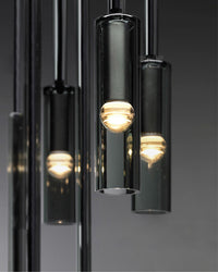 WOMO Cylinder Smoked Glass Chandelier-WM2771