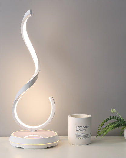 WOMO Dimmable Infinity Sculptural Table Lamp with Wireless Charger-WM8043