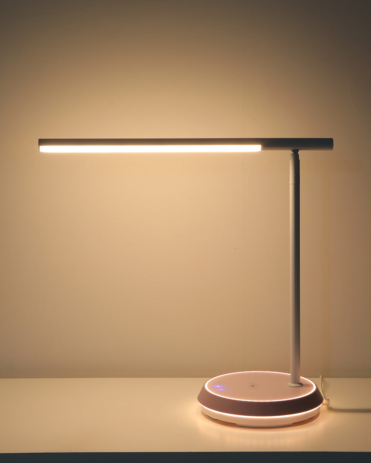 WOMO Dimmable Touch Cantilever Desk Lamp with Wireless Charger-WM8040