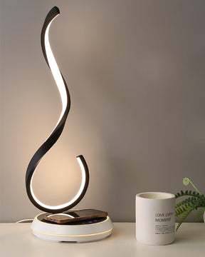 WOMO Dimmable Infinity Sculptural Table Lamp with Wireless Charger-WM8043