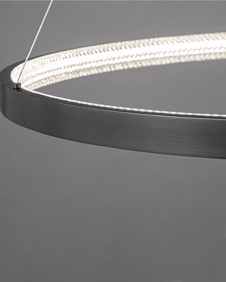 WOMO Tiered Circular Led Brass Chandelier-WM2345