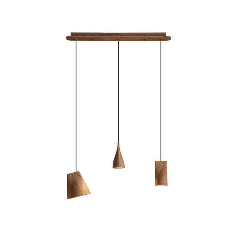 WOMO Multi‑Head Linear Wooden Pendant Light-WM3255