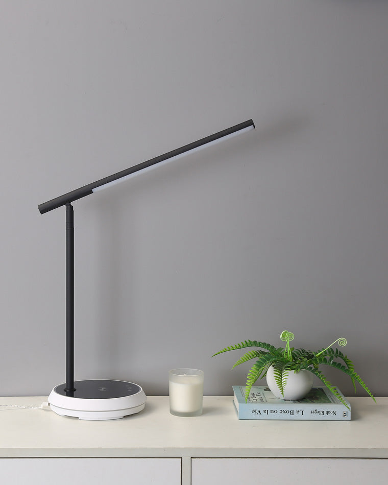 WOMO Dimmable Touch Cantilever Desk Lamp with Wireless Charger-WM8040