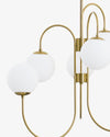 WOMO Gold Glass Globe Arm Chandelier-WM2625 thumbnail