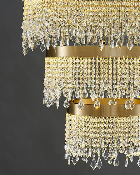 WOMO Cascading Crystal Chandelier-WM2350