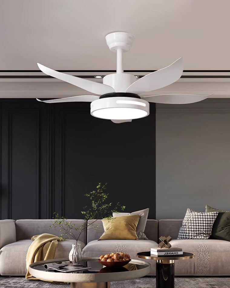 WOMO 5 Blade Contemporary Ceiling Fan Lamp-WM5000