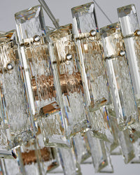 WOMO Gold Crystal Long Oval Chandelier-WM2403