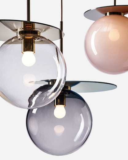 WOMO Colored Glass Globe Pendant Light-WM2573