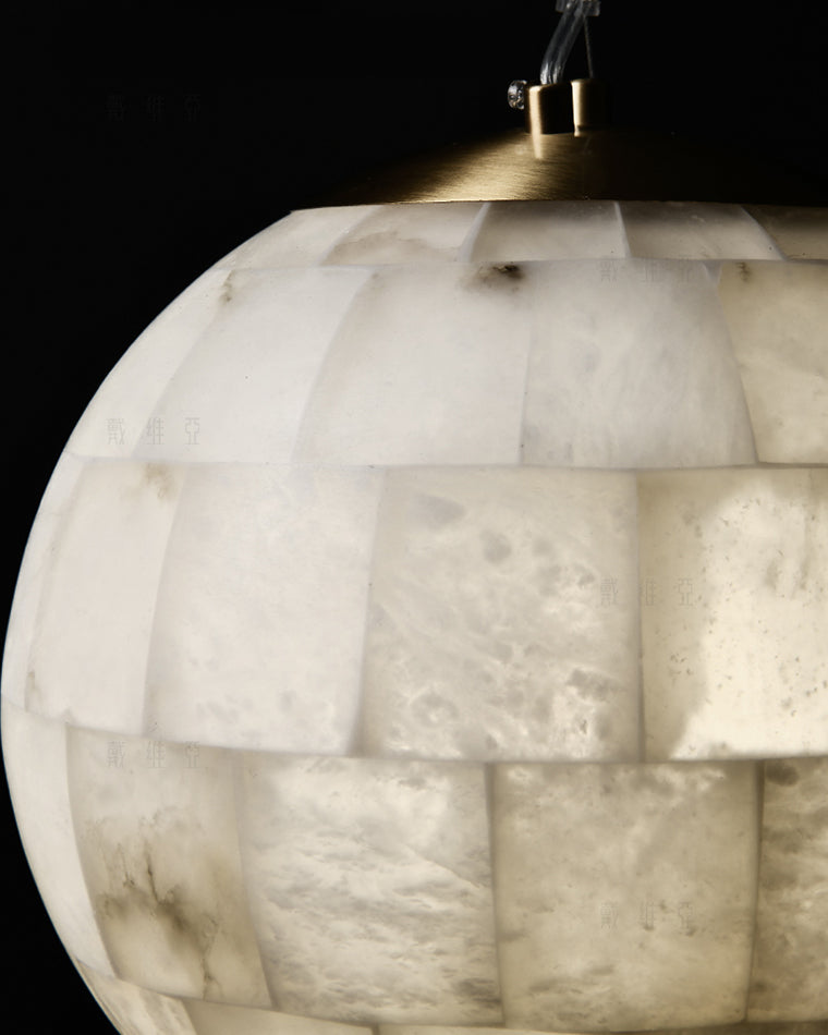 WOMO Globe Alabaster Pendant Light-WM2835