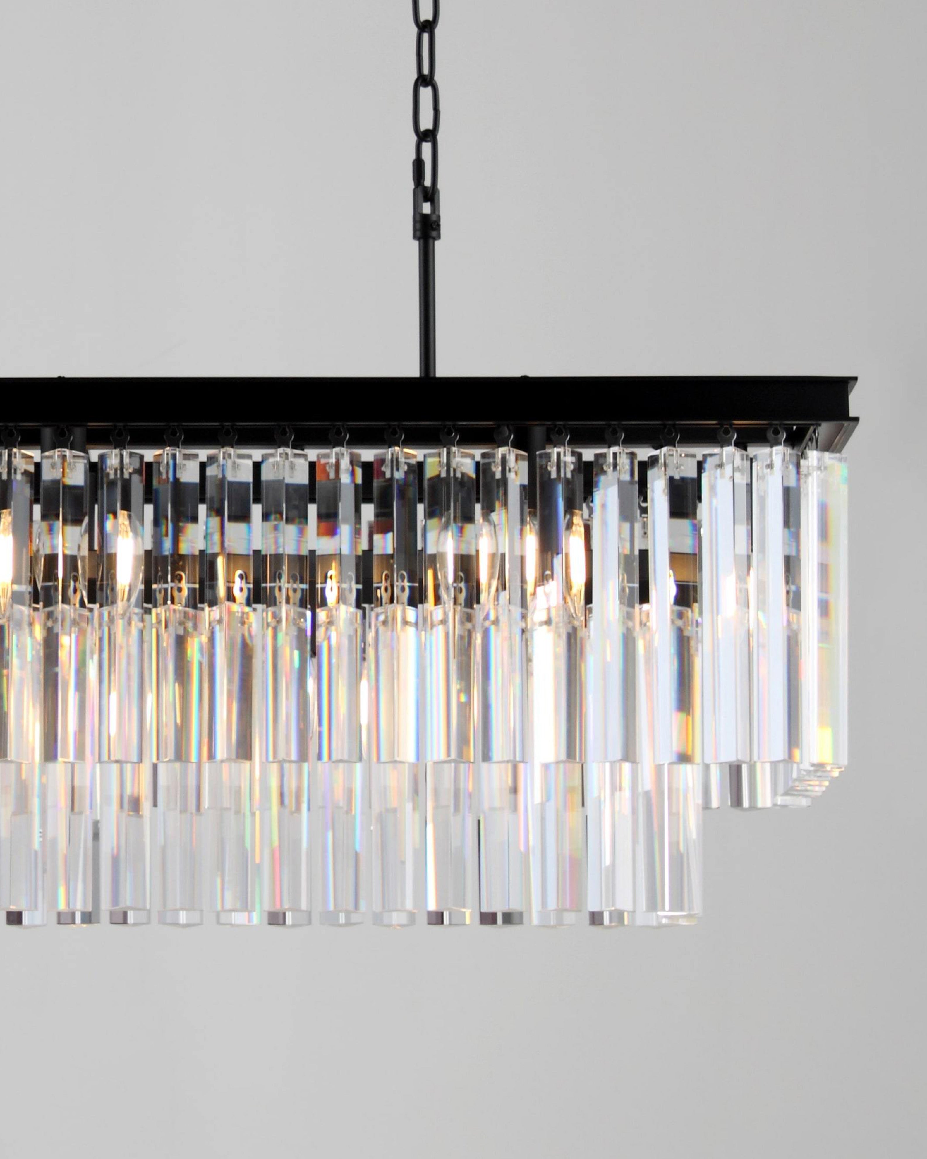 WOMO Rectangular Crystal Chandelier-WM2589