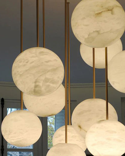 WOMO Globe Alabaster Pendant Light-WM2869