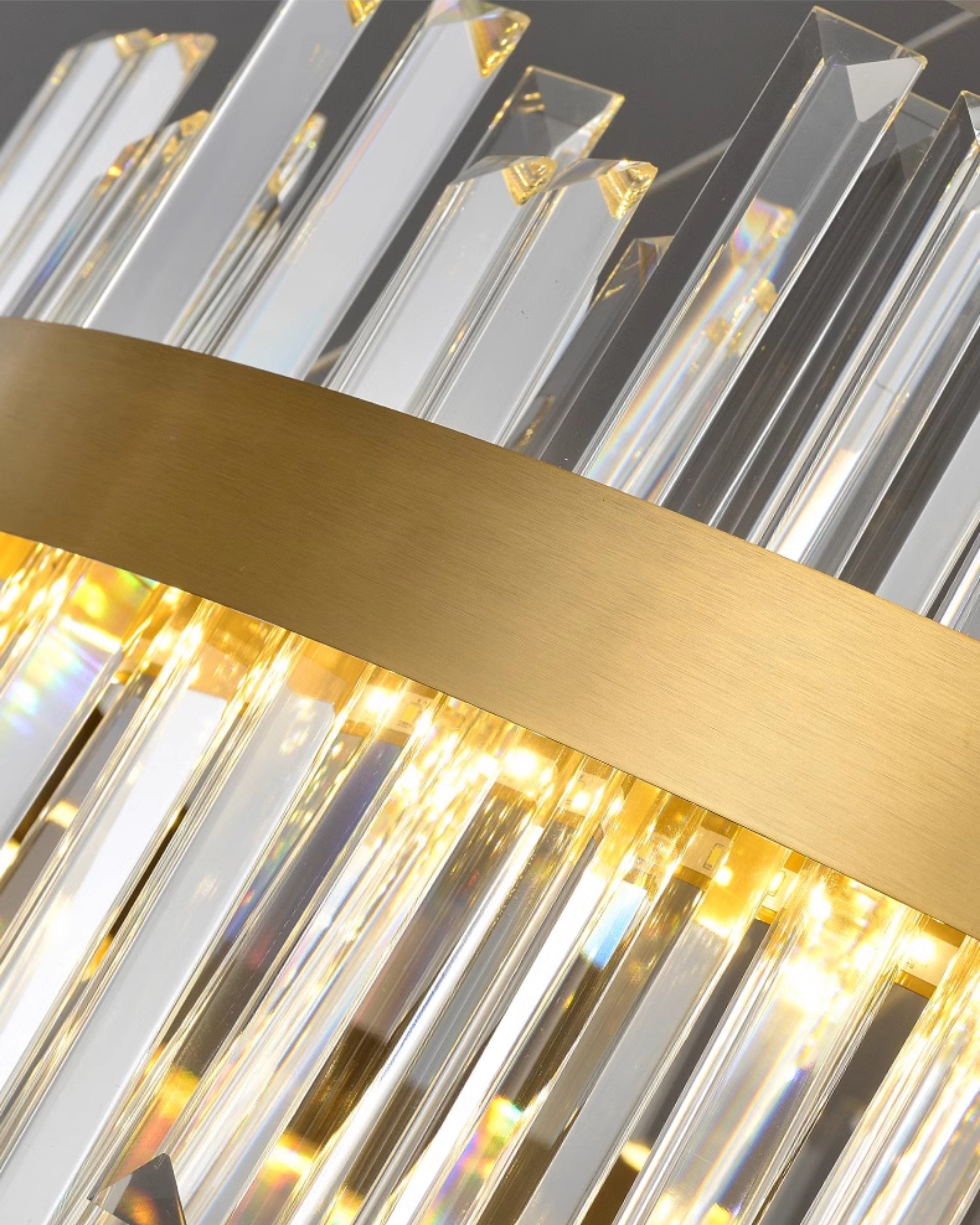 WOMO Luxury LED Gold Plated Crystal Chandelier-WM2531