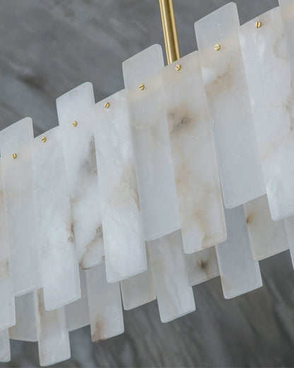 WOMO Rectangular Alabaster Chandelier-WM2856