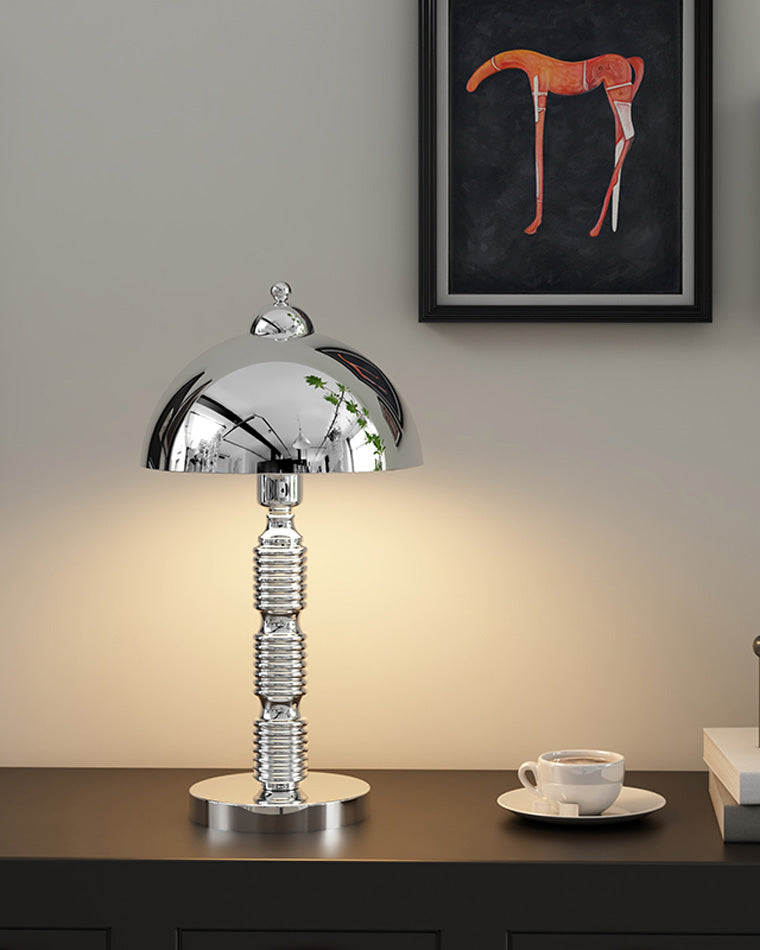 WOMO Dome Column Chrome Table Lamp-WM8047