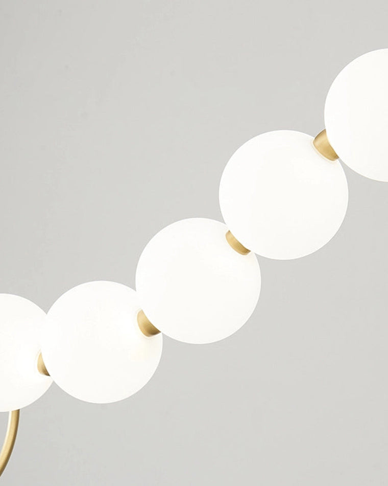 WOMO Pearl Brass Globe Dining Room Chandelier-WM2102a