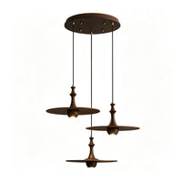 WOMO Wood Flying Saucer Chandelier-WM3259