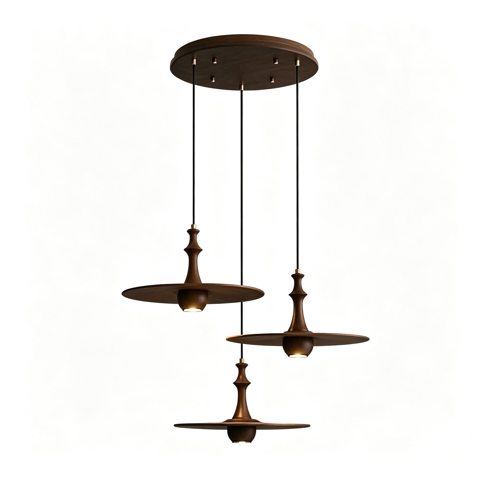 WOMO Wood Flying Saucer Chandelier-WM3259