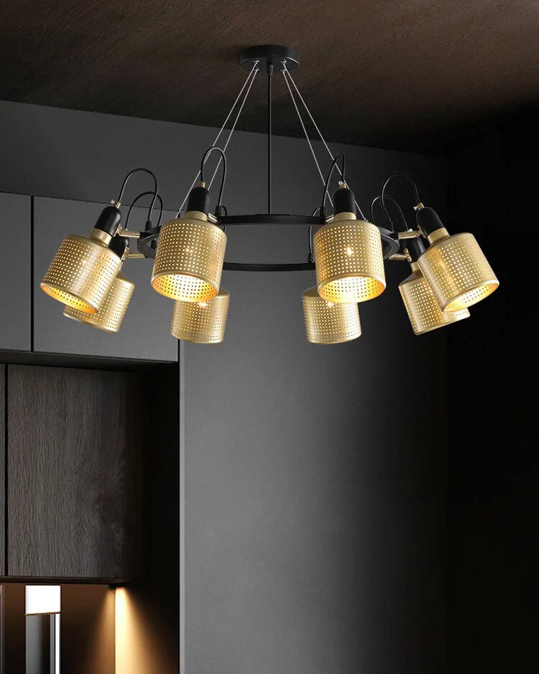 WOMO Industrial Gold Chandelier-WM2262