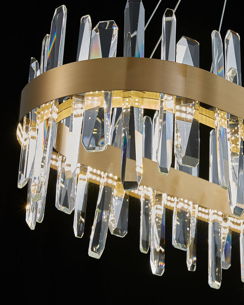 WOMO Long Oval Crystal Chandelier-WM2485c