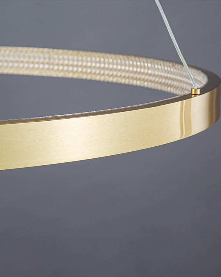 WOMO Tiered Circular Led Brass Chandelier-WM2345