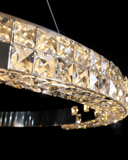 WOMO Tiered Circular Crystal Chandelier-WM2544