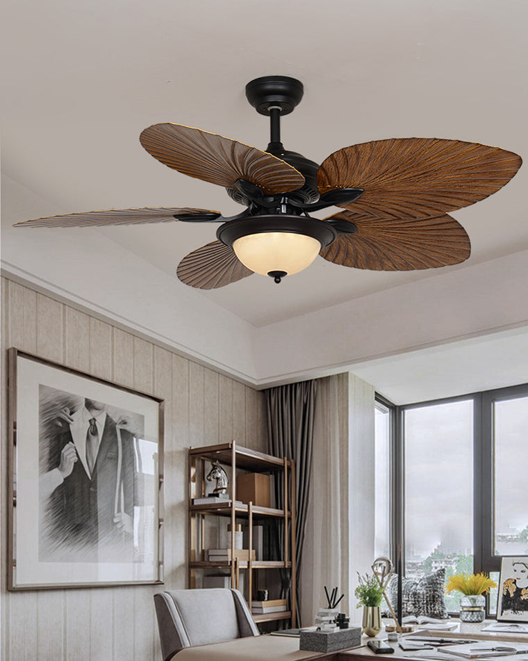 WOMO 52" Tropical Palm Leaf Ceiling Fan Lamp-WM5005