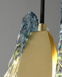 WOMO Peacock Blue Art Glass Chandelier-WM2213
