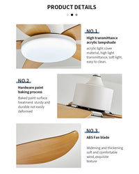 WOMO 5 blade Modern Ceiling Fan Lamp-WM5049