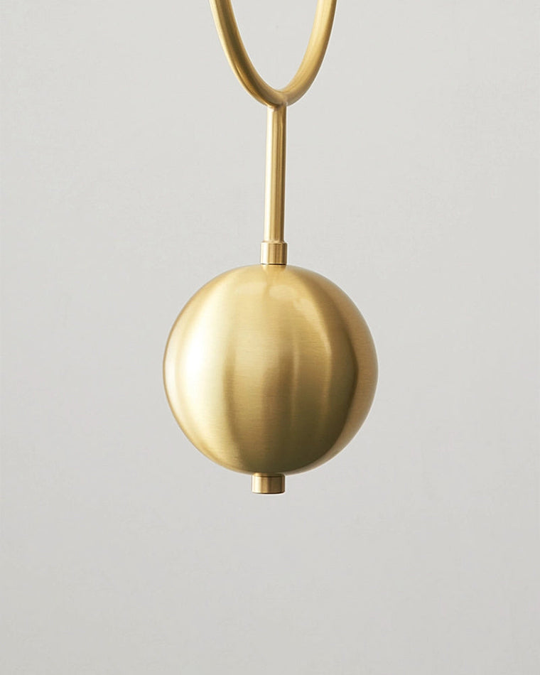 WOMO Pearl Brass Globe Dining Room Chandelier-WM2102a