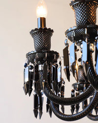 WOMO Victorian Black Candlestic Crystal Chandelier-WM2373