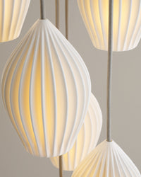 WOMO Ribbed Bud Ceramic Multi-Light Chandelier-WM2132b