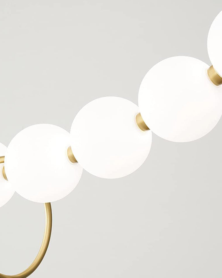 WOMO Pearl Brass Globe Dining Room Chandelier-WM2102b