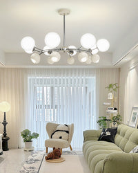 WOMO Space Age Glass Globe Chandelier-WM2290