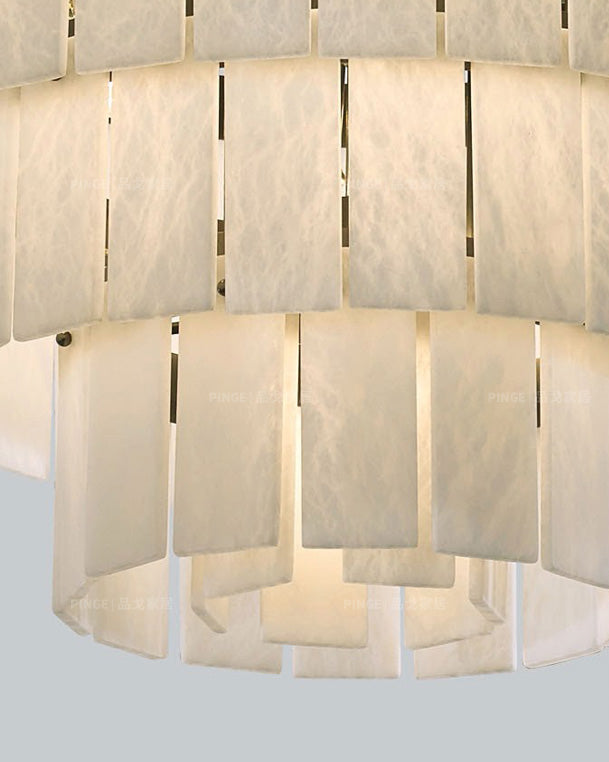 WOMO Giant Tiered Alabaster Foyer Chandelier-WM2926