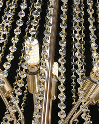 WOMO Oversized Gold Crystal Chandelier-WM2379