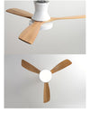 WOMO 3 Wood Blade Hugger Ceiling Fan Lamp-WM5120 thumbnail