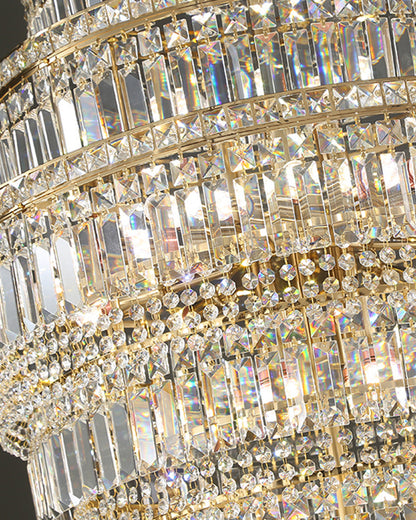 WOMO Large Tiered Crystal Chandelier-WM2389