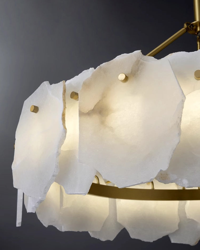 WOMO Alabaster Round Chandelier-WM2392a