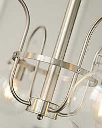 WOMO Clear Glass Globe Arm Chandelier-WM2719