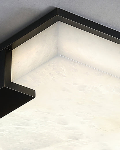 WOMO Square Alabaster Flush Mount Ceiling Light-WM1149