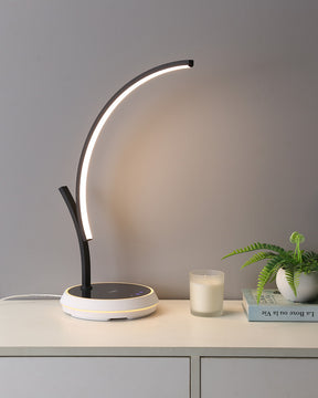 WOMO Dimmable Touch Arc Desk Lamp with Wireless Charger-WM8041