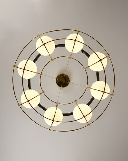 WOMO Frosted Glass Ball Round Chandelier-WM2791