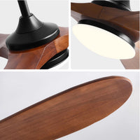 WOMO Large Wood Ceiling Fan with Light - WM5161